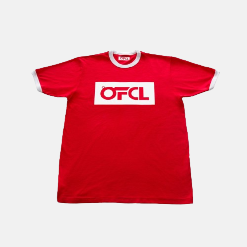 White & Red White OFCL Rugby T-shirt, Hottest