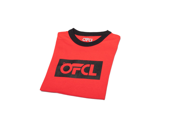 "OFCL Rugby" Red & Red Black T-Shirt